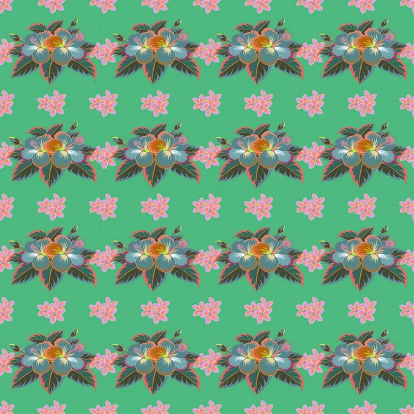 Couleur Motif Vecteur Floral Sans Couture — Image vectorielle