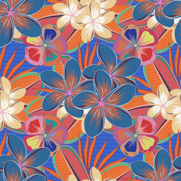 Couleur Motif Vecteur Floral Sans Couture — Image vectorielle