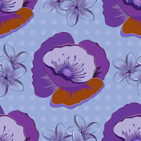 Couleur Motif Vecteur Floral Sans Couture — Image vectorielle