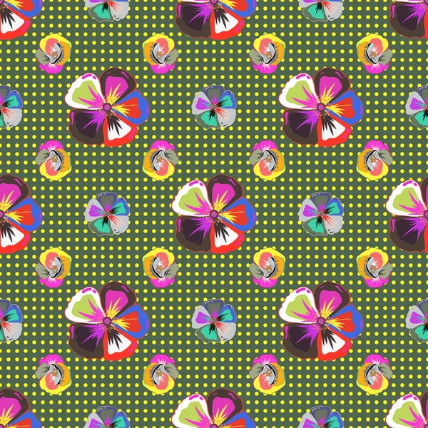 Couleur Motif Vecteur Floral Sans Couture — Image vectorielle