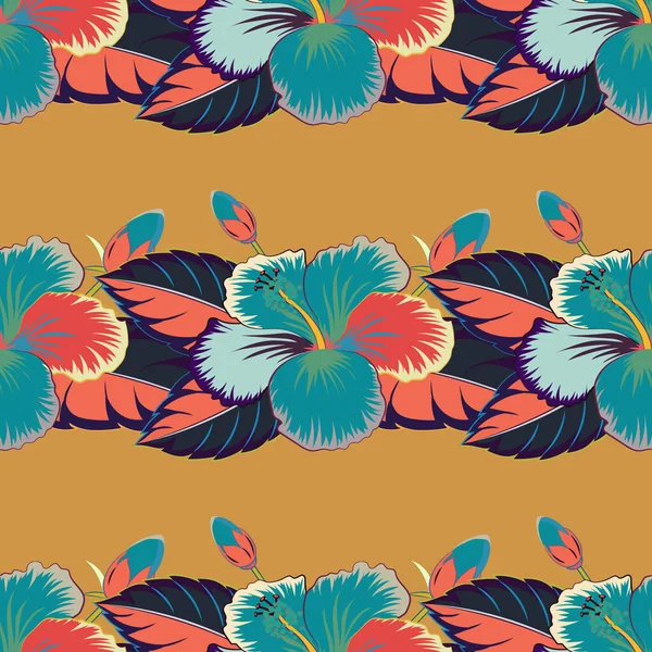 Couleur Motif Vecteur Floral Sans Couture — Image vectorielle