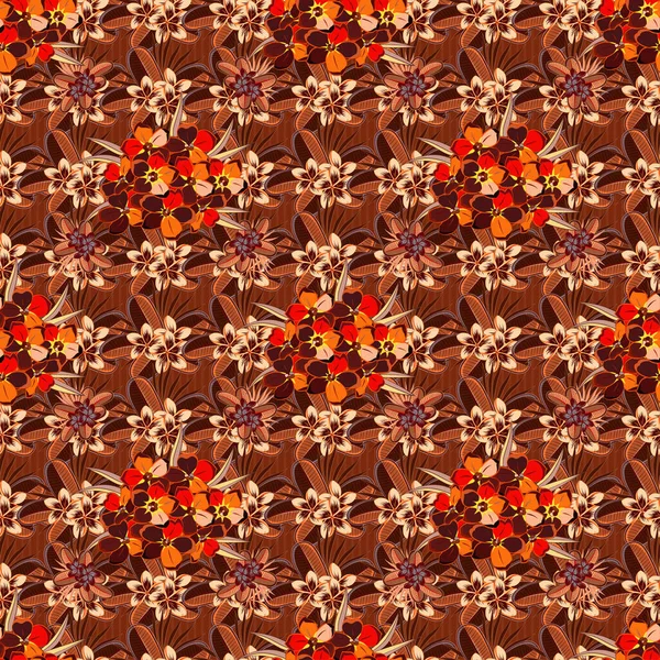 Couleur Motif Vecteur Floral Sans Couture — Image vectorielle