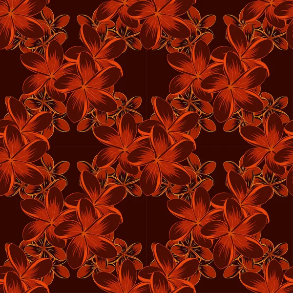 Akvarel Květinové Pozadí Vektorový Bezešvý Vzor Kyticí Květů Listí Černé — Stockový vektor