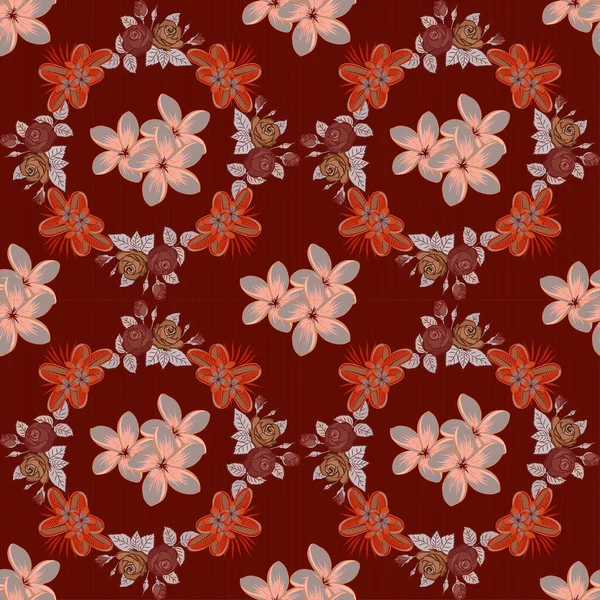 Couleur Motif Vecteur Floral Sans Couture — Image vectorielle