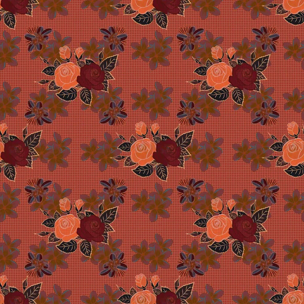 Couleur Motif Vecteur Floral Sans Couture — Image vectorielle