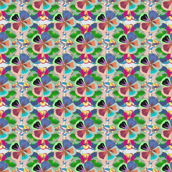 Couleur Motif Vecteur Floral Sans Couture — Image vectorielle