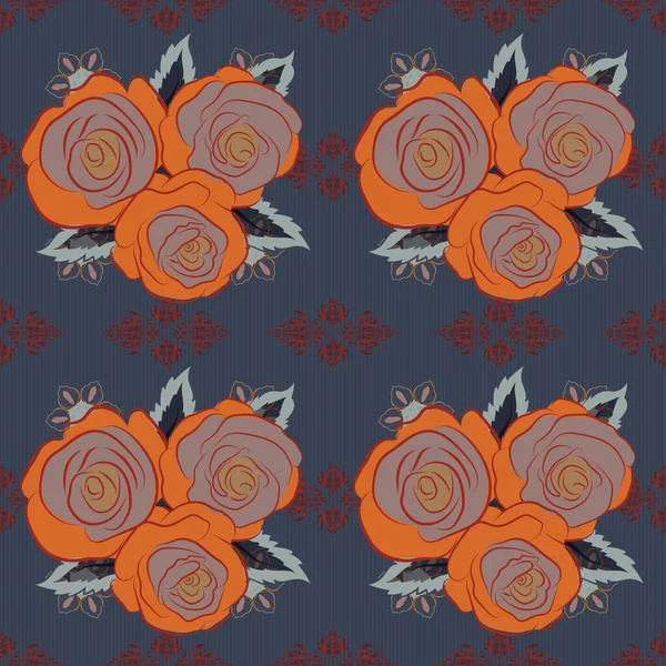 Kleur Naadloze Bloemen Vector Patroon — Stockvector