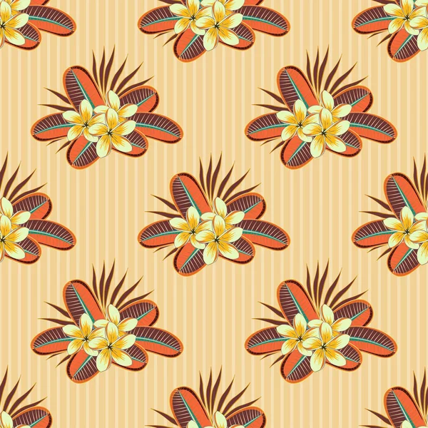 Vintage Floral Ornament Abstract Classic Seamless Pattern — Stock Vector