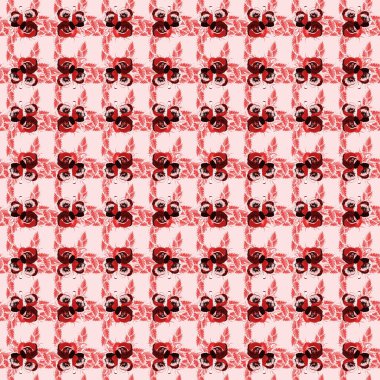 Renksiz çiçek vektör deseni 