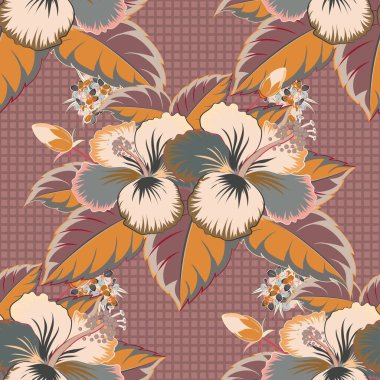 Renksiz çiçek vektör deseni 