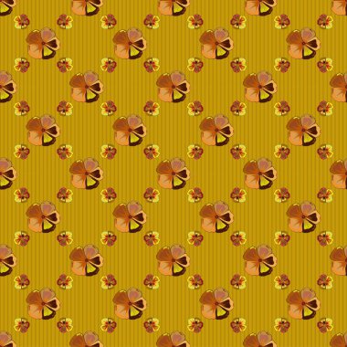 Renksiz çiçek vektör deseni 