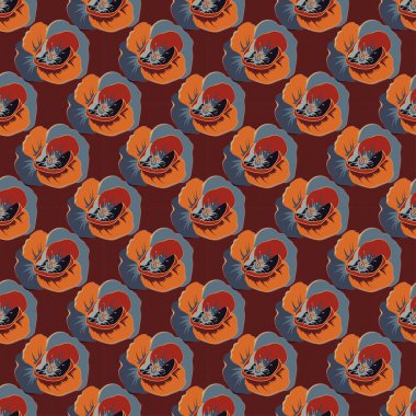 Renksiz çiçek vektör deseni 