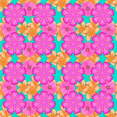 Renksiz çiçek vektör deseni 