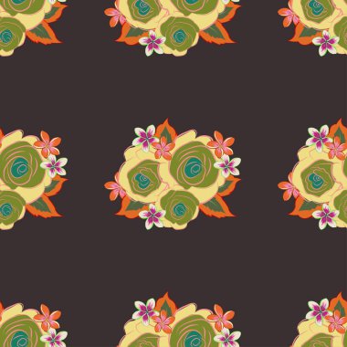 Eski bir çiçek süsü. Soyut klasik dikişsiz desen
