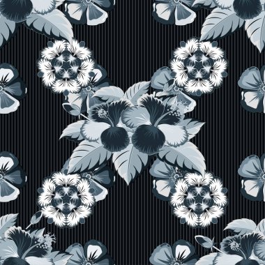 Eski bir çiçek süsü. Soyut klasik dikişsiz desen