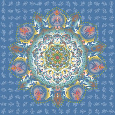 Renksiz çiçek vektör deseni 