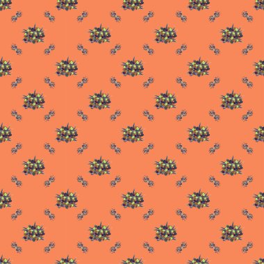 Renksiz çiçek vektör deseni 