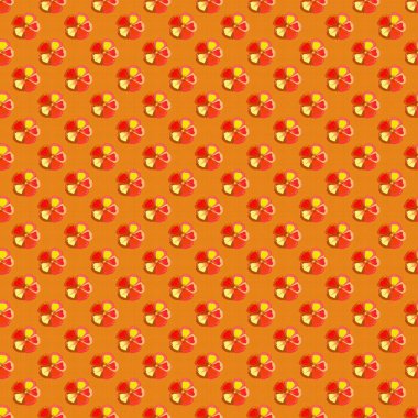 Sarı, turuncu ve kırmızı renklerde vektörsüz desen. Güzel suluboya kozmos çiçekleri, parlak tablolar çiçek desenlerine ilham kaynağı oldu..