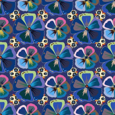 Eski bir çiçek süsü. Soyut klasik dikişsiz desen