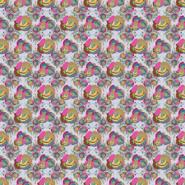 Renksiz çiçek vektör deseni 