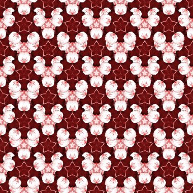 Kusursuz, minimalist, nazik çiçek deseni. Çiçek desenli pembe, mor ve kırmızı renkli moda vektör. Romantik, küçük, zarif, çiçekli bir arka plan..
