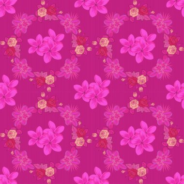 Renksiz çiçek vektör deseni 