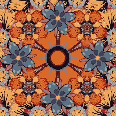 Renksiz çiçek vektör deseni 