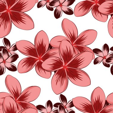 Renksiz çiçek vektör deseni 