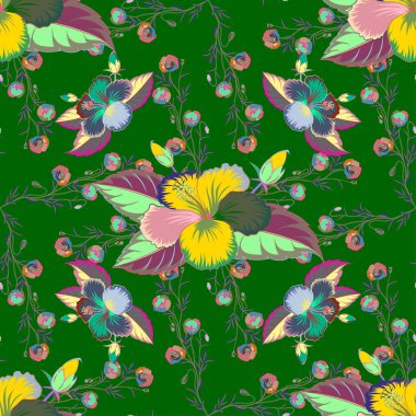 Renksiz çiçek vektör deseni 