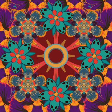 Renksiz çiçek vektör deseni 