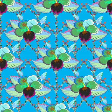 Renksiz çiçek vektör deseni 