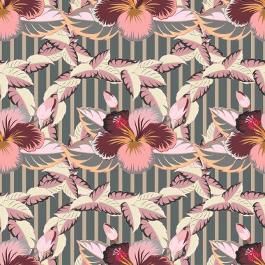 Eski bir çiçek süsü. Soyut klasik dikişsiz desen