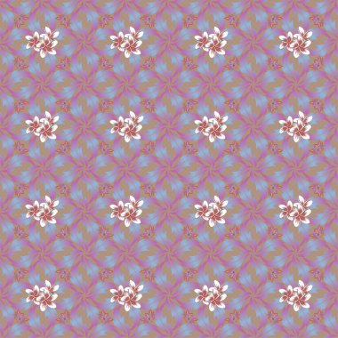 Renksiz çiçek vektör deseni 