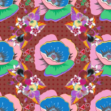 Renksiz çiçek vektör deseni 