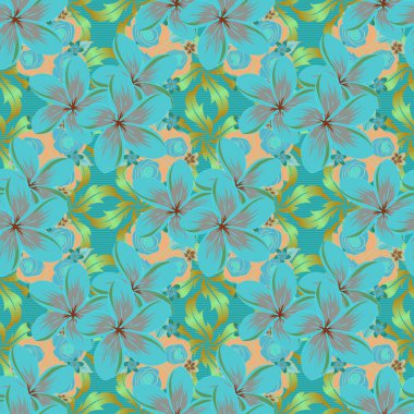 Renksiz çiçek vektör deseni 