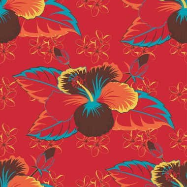 Renksiz çiçek vektör deseni 