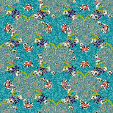 Renksiz çiçek vektör deseni 