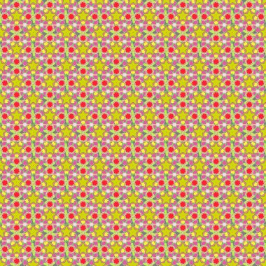 Lüks süs eşyasıyla kusursuz desen. Sarı, yeşil ve pembe elementli zarif Noel Posteri Şablonu. Raster illüstrasyonu.