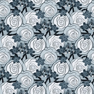 Eski bir çiçek süsü. Soyut klasik dikişsiz desen