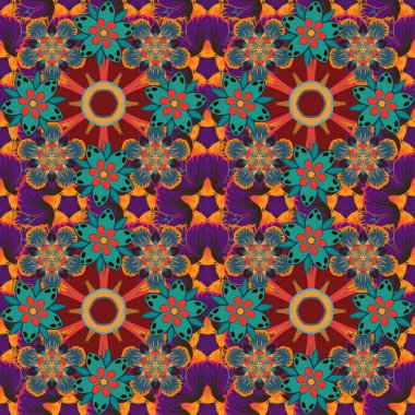 Davetiye şablonu için mavi, kırmızı ve mor renklerde soyut ve pürüzsüz desen.