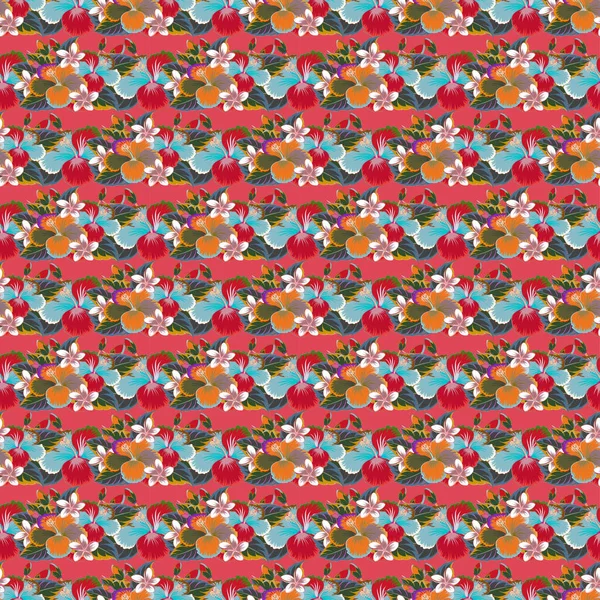 Romantisk Bakgrund För Webbsidor Bröllopsinbjudningar Textil Tapeter Akvarell Blommönster Rosa — Stock vektor