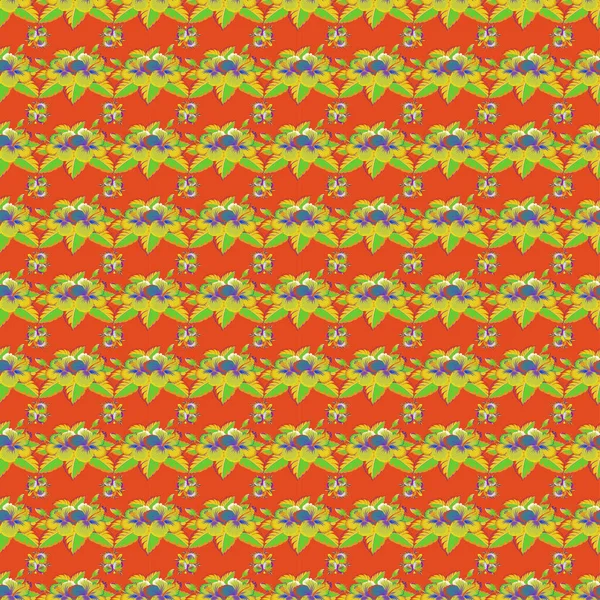 Couleur Motif Vecteur Floral Sans Couture — Image vectorielle