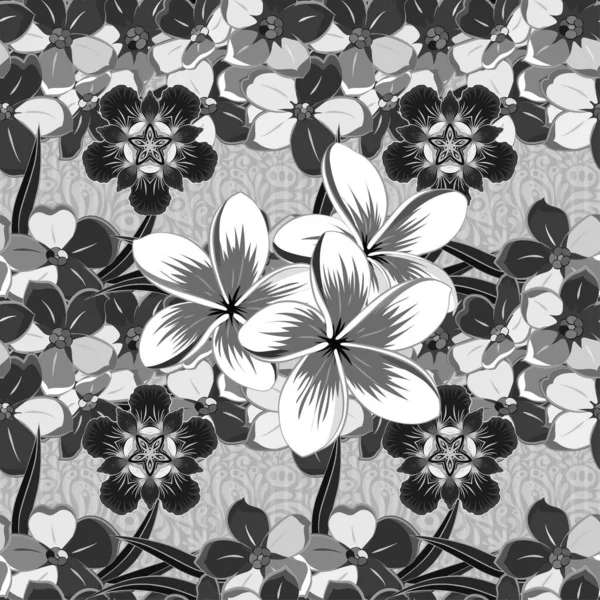 Adorno Floral Vintage Patrón Clásico Abstracto Sin Costura — Vector de stock