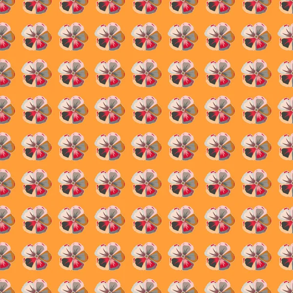 Векторний Безшовний Фон Красиві Акварельні Квіти Космосу Жовтого Коричневого Помаранчевого — стоковий вектор