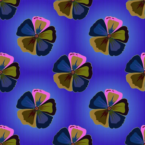 Couleur Motif Vecteur Floral Sans Couture — Image vectorielle