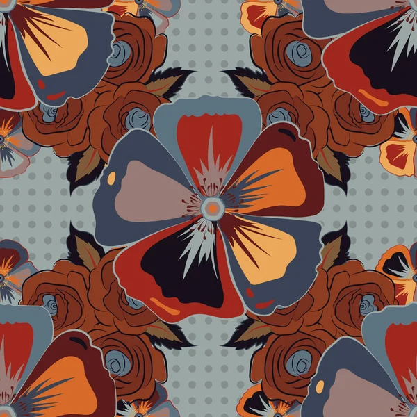 Fondo Simple Floral Vectorial Para Textiles Cubiertas Fabricación Fondos Pantalla — Vector de stock