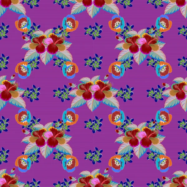 Couleur Motif Vecteur Floral Sans Couture — Image vectorielle