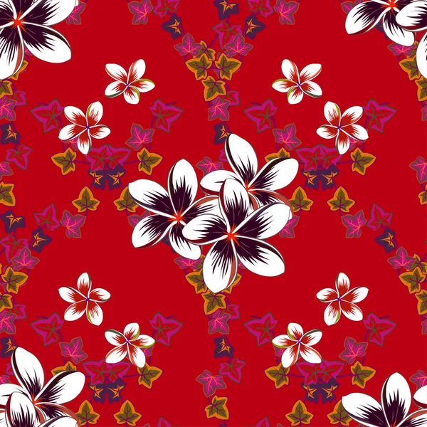 Illustration Vectorielle Motif Floral Ethnique Sans Couture Dans Les Couleurs — Image vectorielle