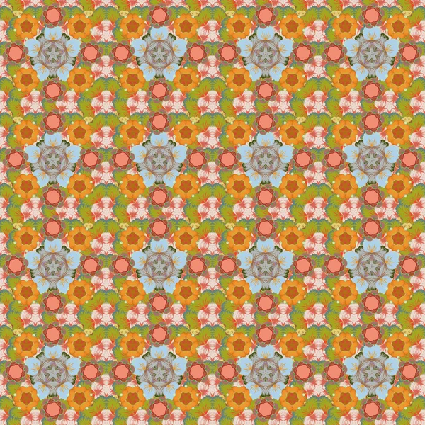 Adorno Floral Vintage Patrón Clásico Abstracto Sin Costura — Archivo Imágenes Vectoriales