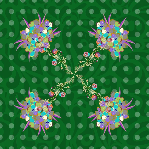 Tirage Floral Modèle Fleur Vectoriel Répétitif Motley Floral Moderne Motif — Image vectorielle